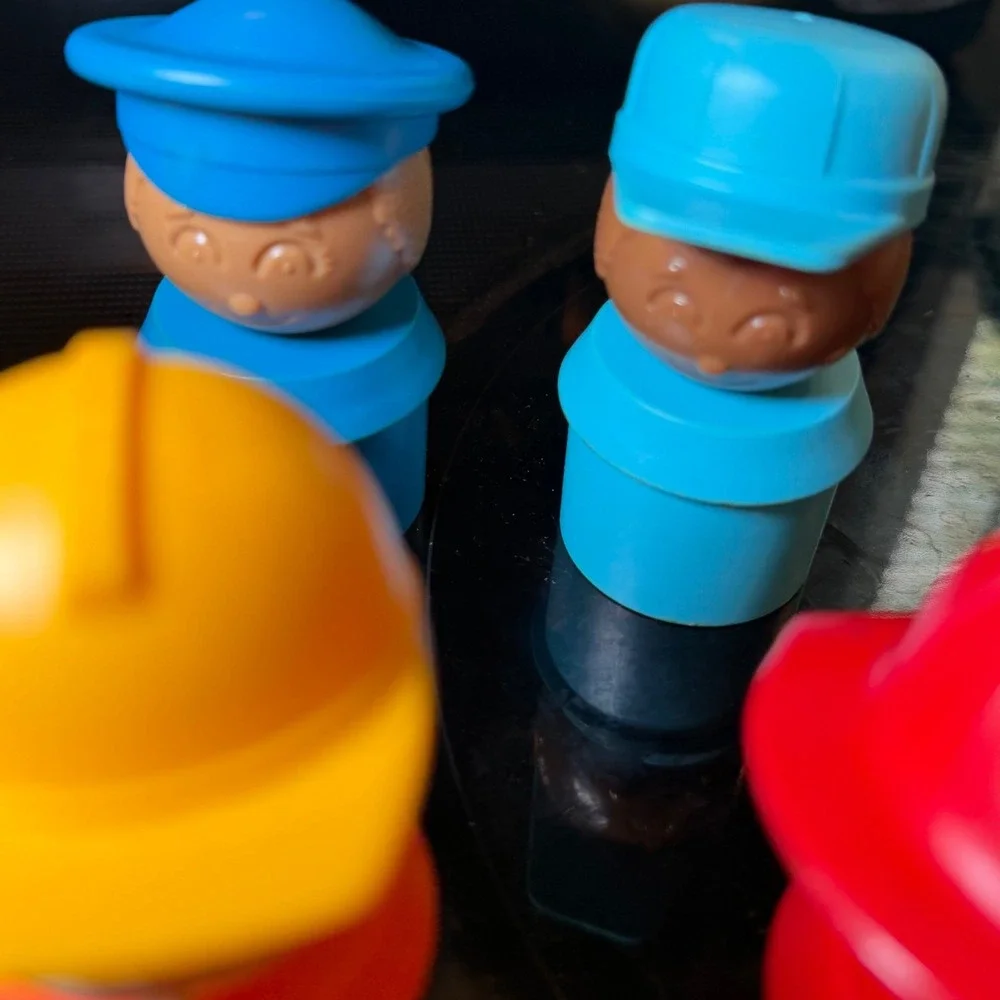Vintage Tupperware TupperToys Little People Peg Doll Lot of 12 Figures Santa